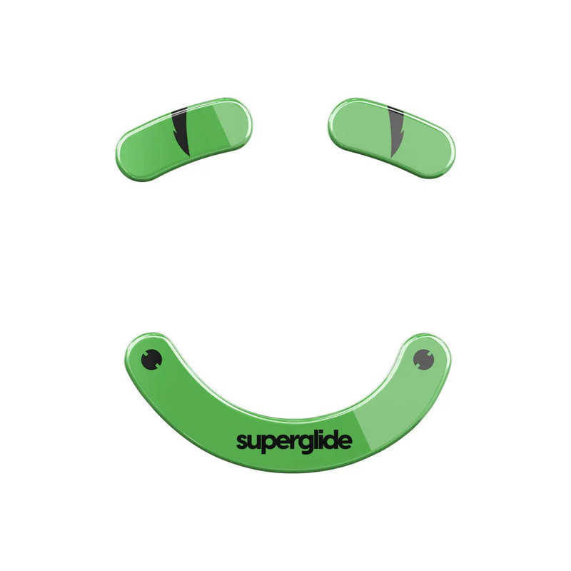 Pulsar Superglide Glass Skates For Razer DeathAdder V2 Pro / V2 X HyperSpeed - Green - أكسسوار فأرة